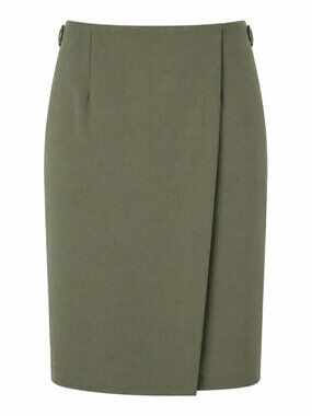 Jenn Women’s Green Turner Skirt Size Small NWT Olive Wrap Pencil Skirt